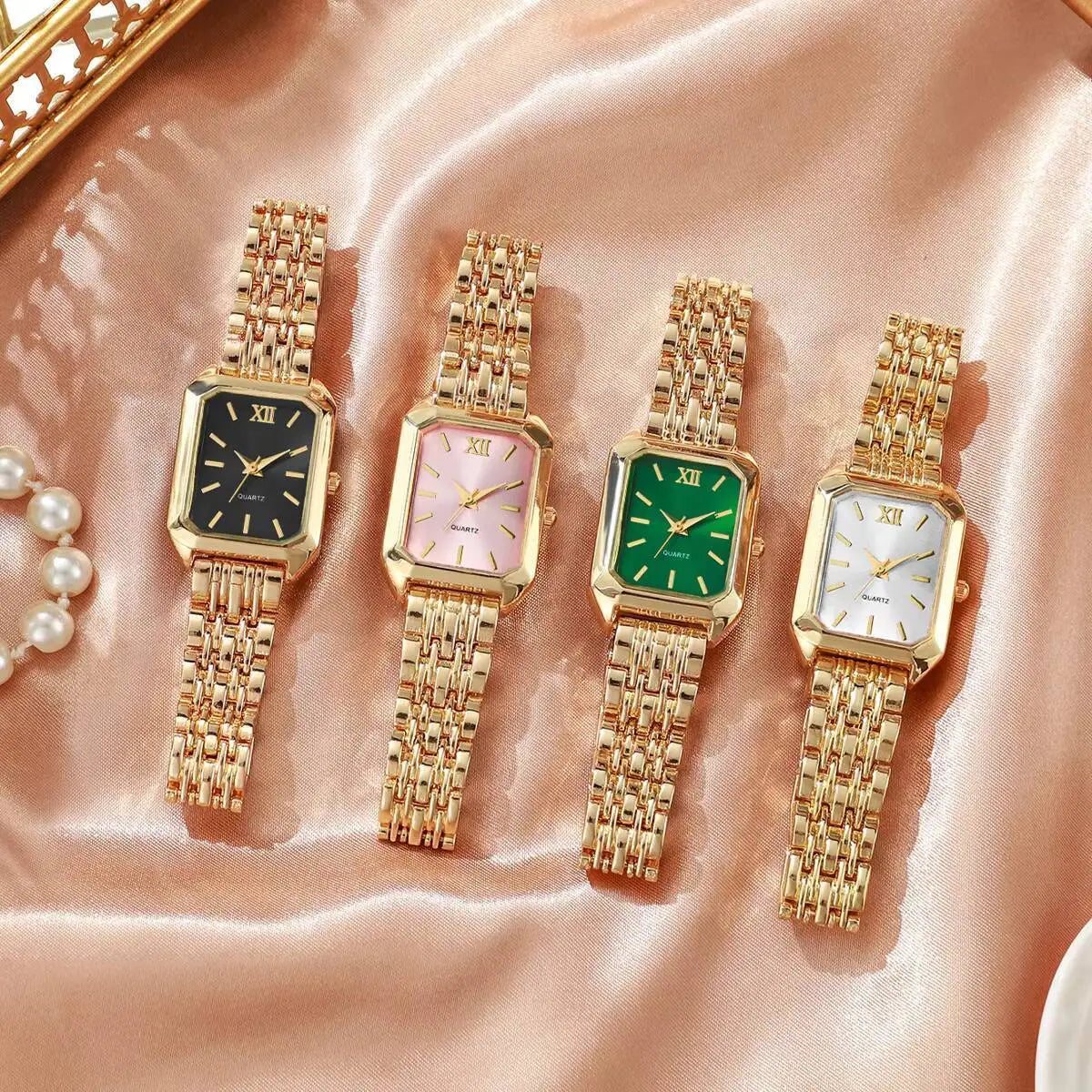 Elegant Rectangle Women Watches Fashion Analog Quartz Wristwatches Reloj Mujer Girls Clock Gift(Without Box)