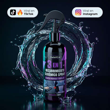 DetailCar® Recubrimiento Cerámico 3 en 1 Hidrofóbico