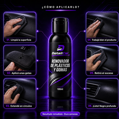 DetailCar - REVIVIDOR DE PLÁSTICOS, INTERIOR Y GOMAS