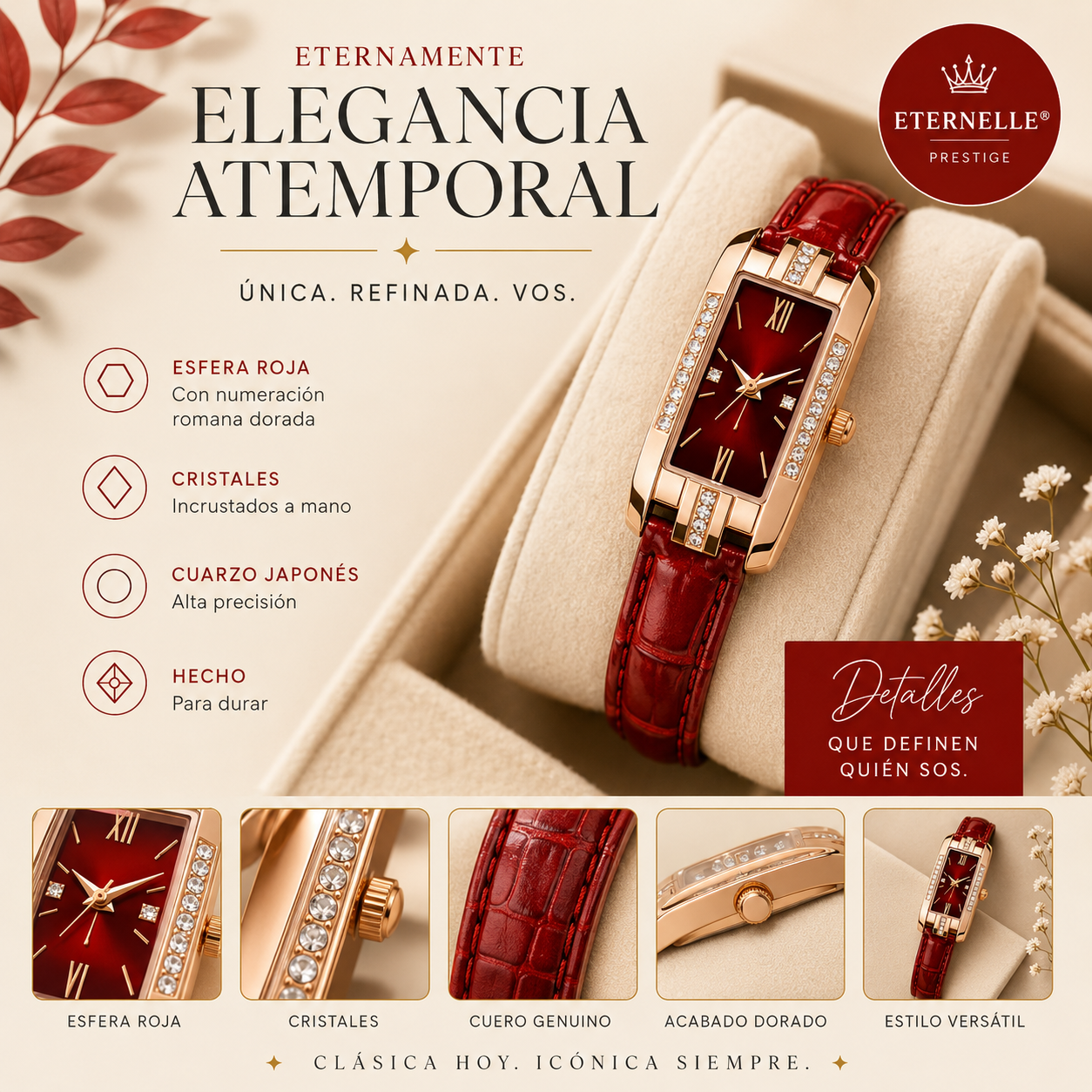 Eternelle® Prestige Rouge - Elegancia que marca tu estilo
